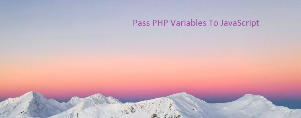 Pass PHP Variables To JavaScript